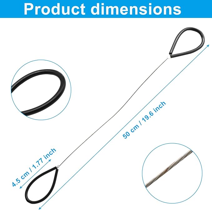 Moicstiy 2 Pcs Clay Cutter Wire, Pottery Wire Tool with Black and Blue Handle for Ceramic Sculpting, Studio Crafting & Wheel Throwing