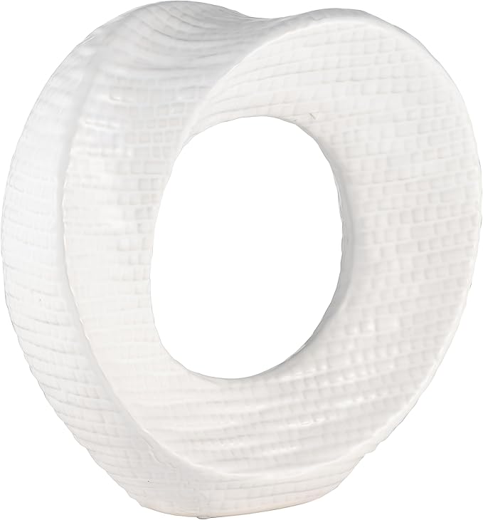 Decorative Home Decor Sculpture – Bathroom Accessory, Office and Room Decor Statement Piece – Modern Statue Accent for Living Room Decor, Bookself, Coffee Table or Artful Ornaments – 10" White