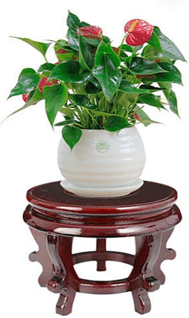 Chinese Display Stands Hand-Crafted Rosewood Oriental Vase Stand accessories Decor / Fish Bowl Stand (5.5 inches in diameter; 3.9 inches high)