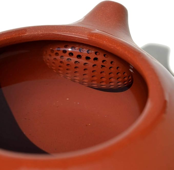 Teapot 8Oz Chinese Zisha Clay Pottery Handmade Xishi Tea Pot Ceramics Red Dahongpao Mud Kettle Spherical Filter