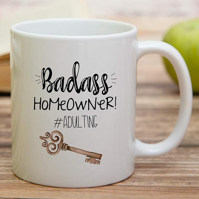 Retreez Funny Mug - Badass Homeowner Adulting Moved New House Gift Housewarming 11 Oz Ceramic Tea Coffee Mugs - Funny, Sarcasm, Sarcastic, birthday gifts for friends, coworkers, dad mom sister brother