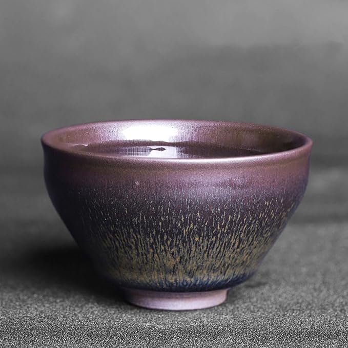Traditional Japanese ceramic tea bowl, handcrafted with Tenmoku glaze, matcha bowl, tea ceremony cup, Jian ware, master-crafted teacup, Tenmokubowl (Jianhao teacup)