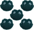 WHJY Dark Green Cherry Blossom Dish Set, Cute Pink Ceramic Plates, Sauce/Seasoning Dish, Sushi Dishes, Soy Dipping Bowl, Dessert, Appetizer Plates, Serving Dish for Kitchen Home – Set of 5
