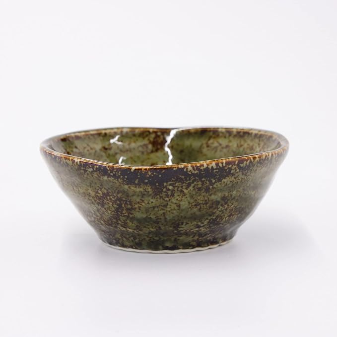 Mino Ware Sake Cup Set, Jomon Choko, Green, Karatsu, Shino, Kuro Glass, 3.5 inch, Japanese Ceramic Sake Cup, Ochoko, Set of 4