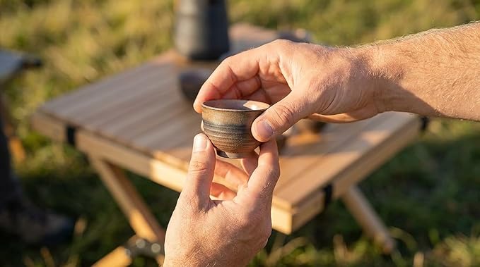 (Set of 6)Handmade Small Clay Pottery Teacup Set Japanese Asian Tradition Aesthetic Ceramic Porcelain Tea Cup Chado Zen