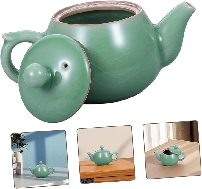 Garneck Artisan Crafted Ceramic Teapot and Cups Chinese Kung Fu Tea Set Porcelain Tea Brewing Set Traditional Home Decor