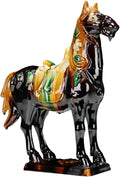 Ceramic Ornaments Chinese Feng Shui Ceramic Sculpture Silk Road Asian Art Decorative Ornaments Brown Horse