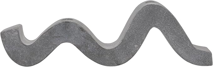 Bloomingville Marble Wave Double Taper Candle Holder, Grey