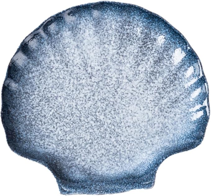 IMIKEYA Ceramic Plates for Shell Shape Dinner Plate Creative Porcelain for Salad Noodle Dish
