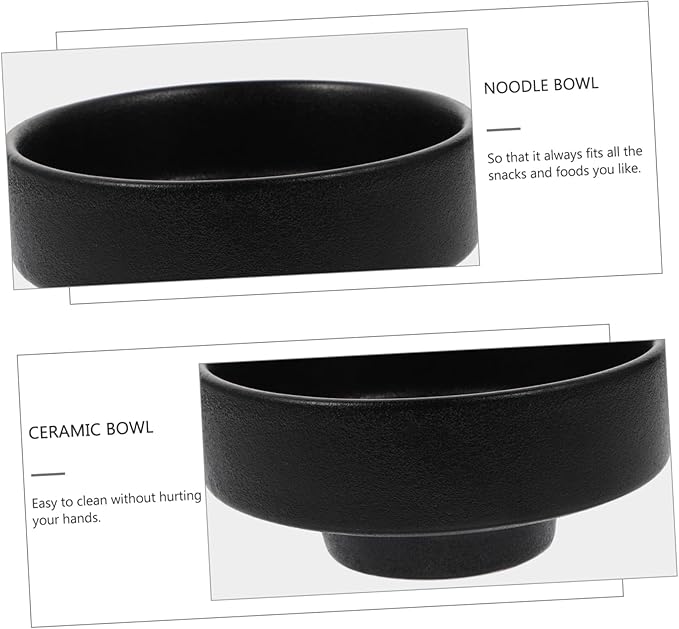 Ceramic Frosted Ramen Bowl 450ml Creative High Sturdy Food Serving Container for Kitchen Suitable for Noodles Salads and Desserts