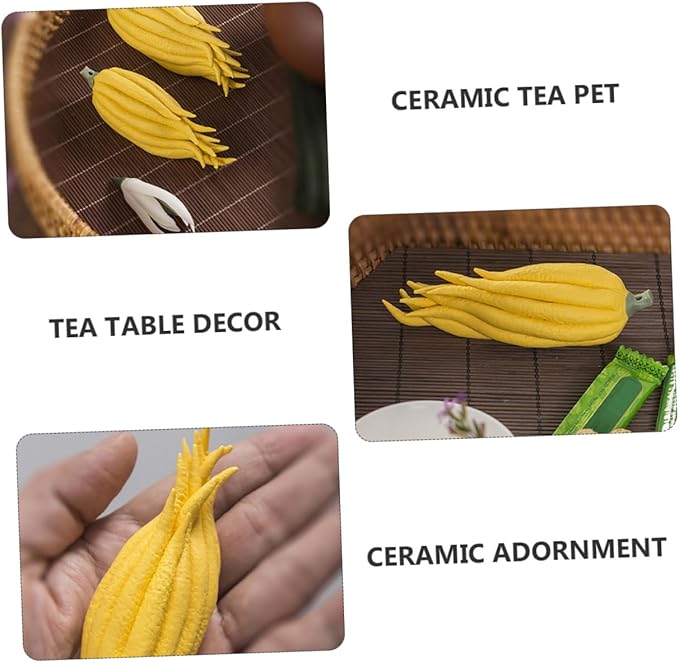 1pc Decorative Ceramic Tea Pet Ornament Unique Sculptural Home Decor for Tea Table Desktop