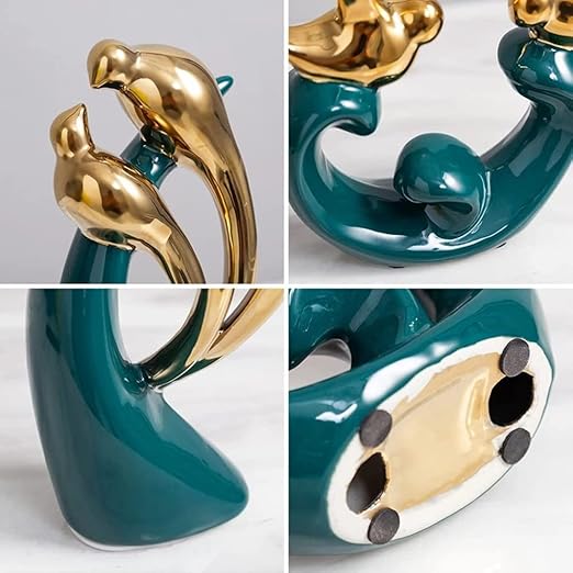 Modern Ceramic Abstract Animals Statues Living Room Sculpture Artistic Desktop Decoration Home Office Wine Cellar Creative Ornaments-A(B)