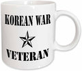 3dRose Korean War Veteran, Black and White 11oz Mug