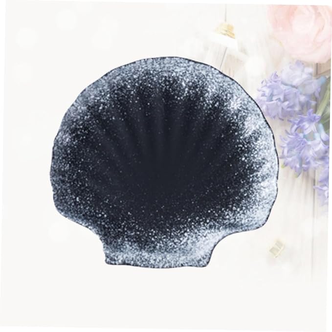IMIKEYA 1pc Creative Shell Shape Ceramic Dinner Plate Unique Tableware for Home and Restaurant Use for Pasta Salad and Fruits Easy to Clean and Stylish Design