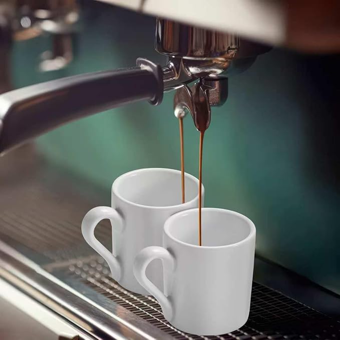 Pure White Ceramic Espresso Cup (2 oz/60 ml), set of two