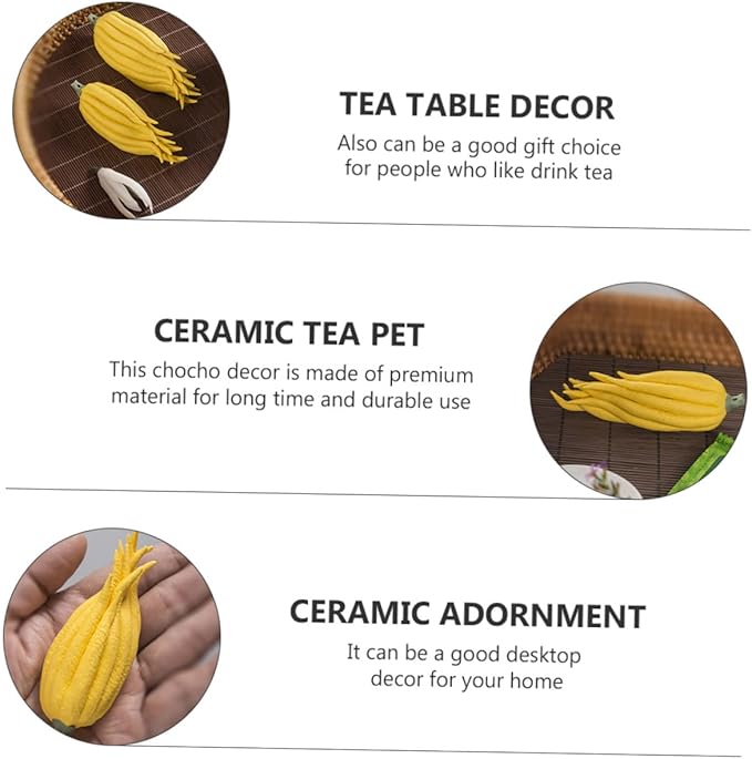 1pc Decorative Ceramic Tea Pet Ornament Unique Sculptural Home Decor for Tea Table Desktop