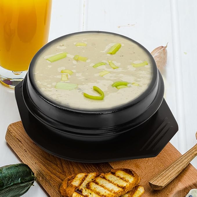 Cabilock Korean Stone Pot Casserole Cookware Stewing Pot Bibimbap Ceramic Soup Lid Korean Hot Kitchen Cooking