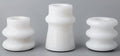 Vixdonos Marble Candle Holder Set of 3 Taper Candle Candlestick Mantle Candle Stand for Home Decor,Wedding,Party and Table Centerpieces(White)