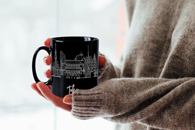 Tokyo Skyline Ceramic Mug, Asia Keepsake 11oz White Mug, Custom Coffee Cup, Gift For Birthday, Asia Skyline Coffee Cup, Mugs for Women, Personalized Coffee Mugs
