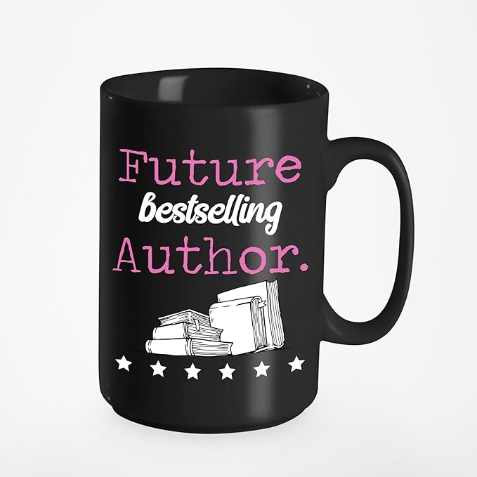 Future Bestselling Author, Black 15oz Ceramic Mug