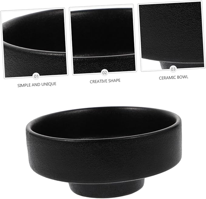 Mobestech Frosted Ceramic Ramen Bowl 450ml Creative Elevated Noodle and Soup Bowl for Zen Dining for Instant Noodles Rice and Salad