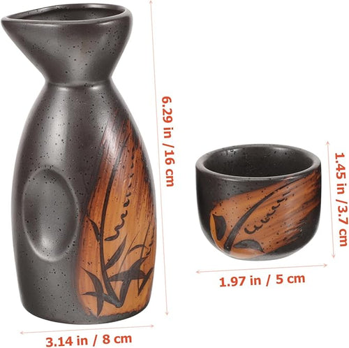 1 Set Japanese Sake Set Porcelain Sake Pot Traditional Ceramic Cups Elegant Rice Wine Cup Dining Table and Enjoyment