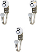 IndianShelf 3 Pcs Ceramic, Zinc Decorative Cute Hooks for Hanging Coats, Jackets, Leash, Hat, Towel, Backpack, Purse, Handbag for Interior Accent (White)