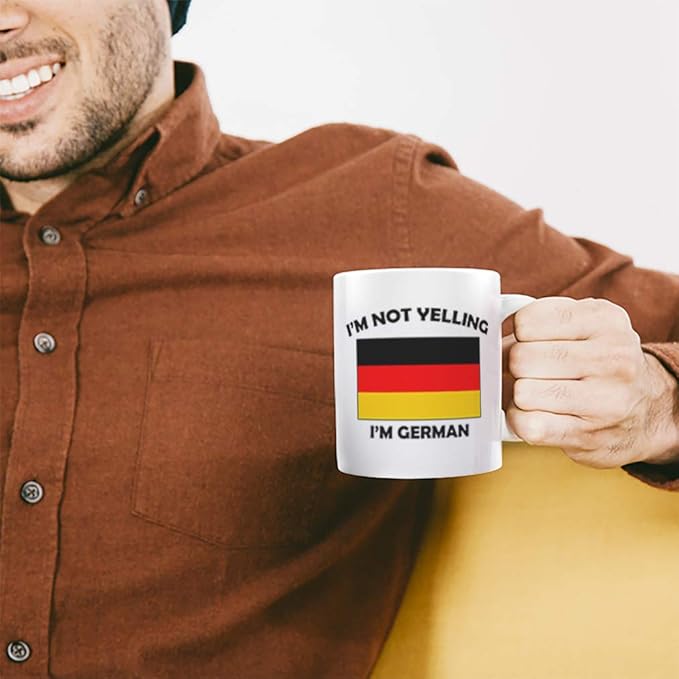 I'M Not Yelling I Am German Germany Germans Ceramic Coffee Tea Mug Cup Holiday Christmas Hanukkah Gift For Men & Women