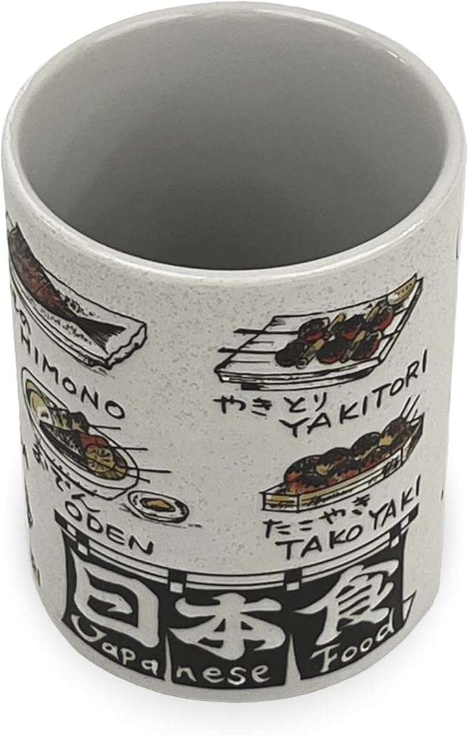 Japanese Tea Cup - Pottery 9 fl oz, Yunomi Mug, Sushi Made in Japan (C3-37 Japanese Food)