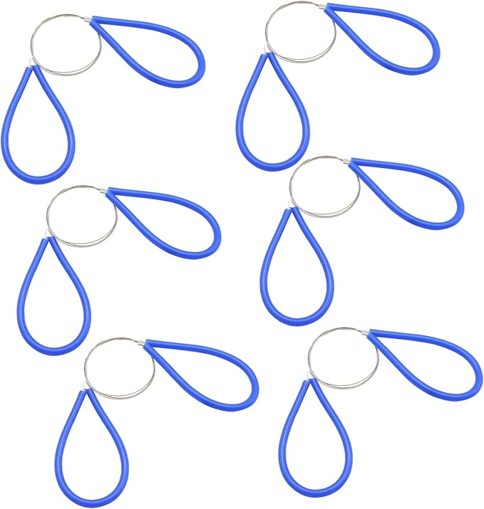 Moicstiy 6 Pcs Clay Cutter Wire, Pottery Wire Tool with Blue Handle for Ceramic Sculpting, Studio Crafting & Wheel Throwing