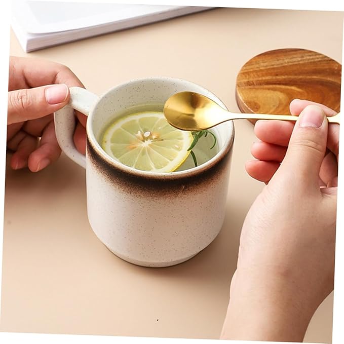 PRETYZOOM Multi-purpose Ceramic Mug Lightweight Portable Easy to Clean for Tea Juice Milk