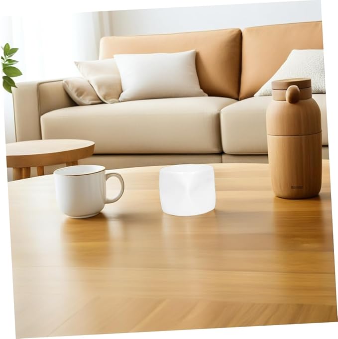 Mobestech Chinese Cup: Mini White Porcelain Irregular Shape Candle Holder Ceramic Serving Cup Mini Bowl