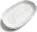 Soap Dish, Ceramic Soap Dish with Marble PatternShower, Soap Saver Tray for Bathroom, Kitchen Sink & Vanity, Multi-Use Holder for Jewelry, Rings, Keys (1 Pack, White)