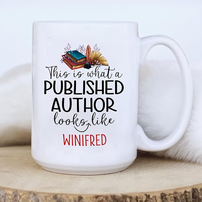 This Is What A Published Author Looks Like Ceramic Mug for Writer/Novelist/Poets/Author, Personalized Writer White Mug 11oz 15oz Custom Name, Author Writer Publisher Men Women Coffee Mug Gift