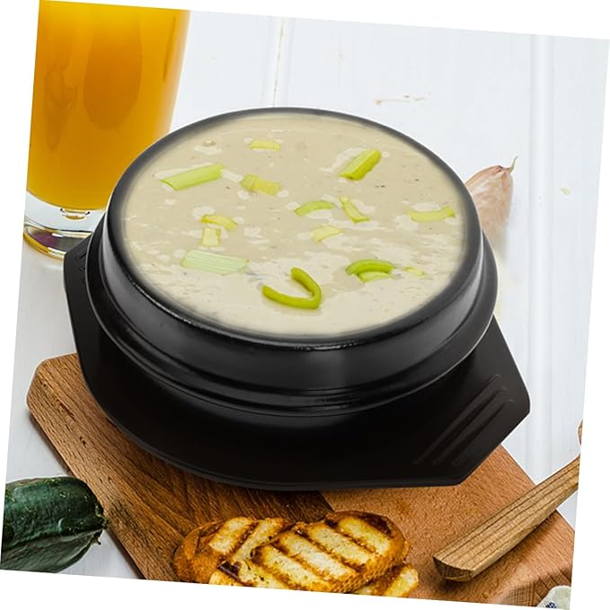PRETYZOOM Korean Stone Pot Bibimbap Casserole Pot Ceramic Cooking for Soup Rice Stew Heat Resistant Easy to Clean