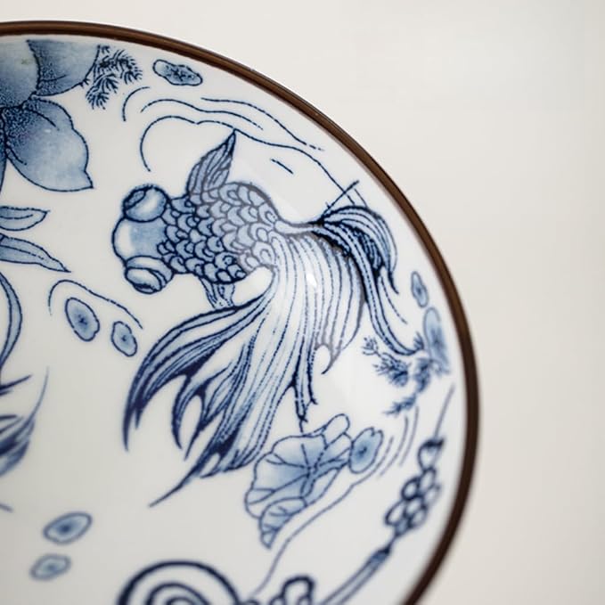 Vintage Blue and White Porcelain Tea Pastry Tray - Footed Fruit Platter, Asian Style Small Plates, Snack Dessert Nut Bowls, Ceramic Serving Tray, Japanese and Asia Phoenix Design
