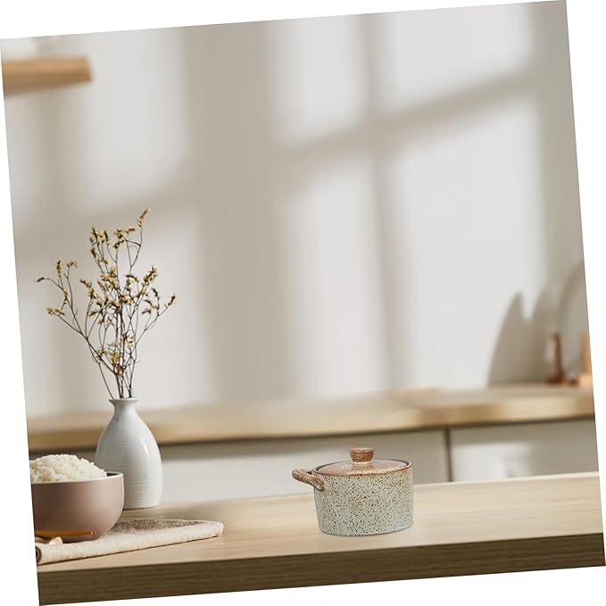 Small Stew Bowl Ceramic Pot Pottery Jar Sealed Lid Steamed Egg Bowl Lidded Ceramic Stewing Pot