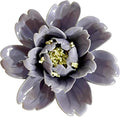 CEUYGT Handmade Ceramic Wall Flower Decor - Peony Home Wall Art, Perfect for Living Room, Bedroom, or Office Decoration Purple Peony 2.75"(Small)