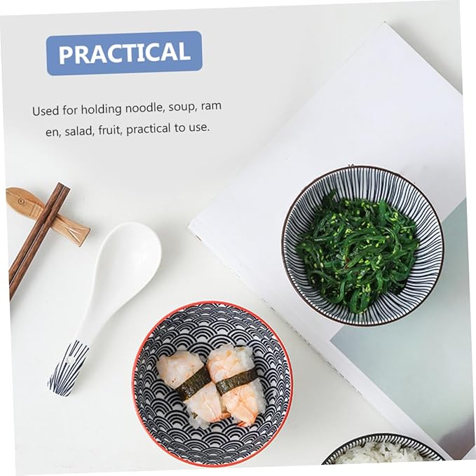 BESPORTBLE Home Bowls Set Ceramic Soup Bowl Easy Clean Heat Resistant for Soup Noodles Fruit Salad