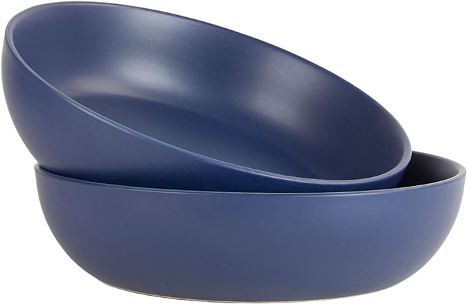 10 Strawberry Street Wazee Matte 9"/48oz Serving Bowl, Set of 2, Midnight Blue