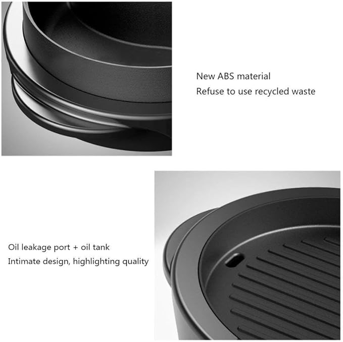 BBQ - The Electric Korean Barbecue Hot Pot Maifan Stone Multifunction and Hot Pot Table Grill and Fondue with Ceramic Coating 1500W [Energy Class A],YinandYanghotpot
