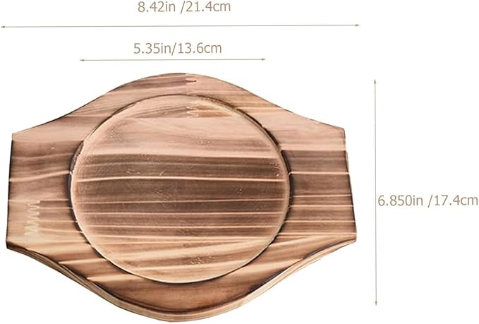 2pcs Korean Stone Bowl Trivet Wooden Trivets for Hot Dishes Hot Pot Base Wood Serving Tray Casserole Ceramic Pot Mat Cup Coasters for Home Restaurant Cooking Soup & Food (Inner Circle: 13.5cm)