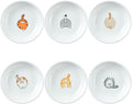 SOCOSY Super Cute Funny Cat Butts Ceramic Sauce Dish/Seasoning Dish/Sushi Soy Dipping Bowl/Appetizer Plates/Serving Dish for Kitchen Home(Set of 6)