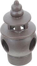 Totority Ceramic Pagoda Sculpture Asian Garden Figurine Zen Landscape Decoration Miniature Garden Accessory
