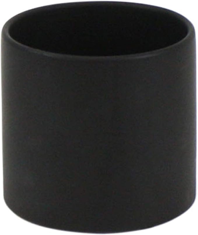 WGVI Matte Black Ceramic Cylinder Vase Width 5.5" Height 5", Flower Arrangements, Candle Holder, Terrarium Planter Pot, Storage Container Organizer, Pen Brush Holder, Tabletop Decor, Bulk, 6 Pcs