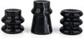 Vixdonos Marble Candle Holder Set of 3 Taper Candle Candlestick Mantle Candle Stand for Home Decor,Wedding,Party and Table Centerpieces(Black)