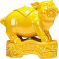 Sculptures/Statues Ceramic Sculpture Cute Golden Pig Home Living Room Tv Cabinet Decoration Ornament Yellow Standing
