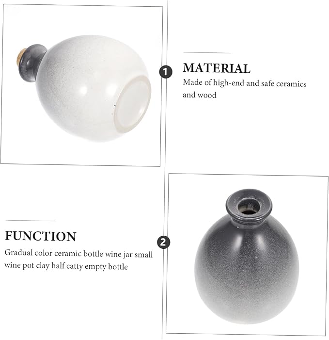 Ceramic Wine Storage Jar Asian Wine Jars Multi-functional Bottle for Home