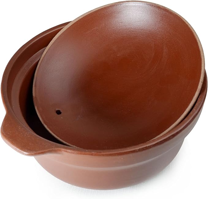Shaguo Bowl Casserole Pot Clay Stone for Cooking Dolsot Bibimbap Soup Exclusive Range Unglazed Earthen (clay lid)