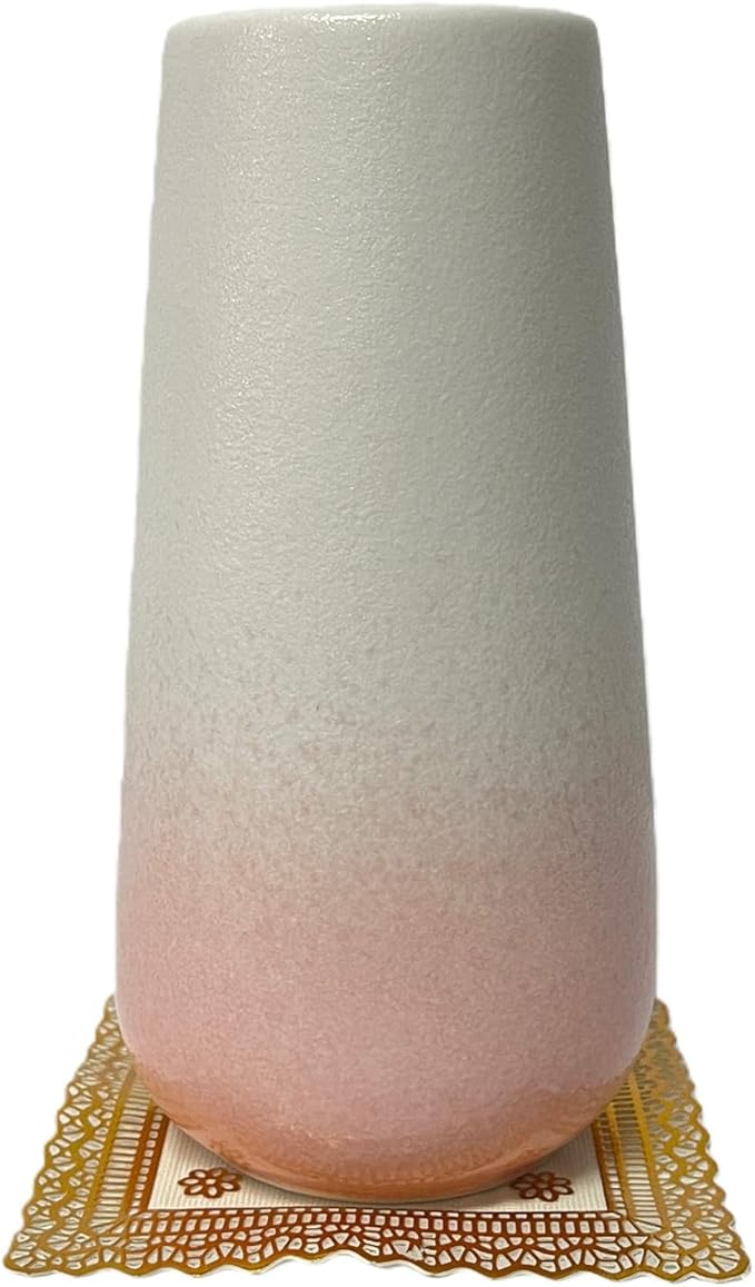 8 Inch Bud Vases for Flowers, Birthday Gifts for Women Mom, Ceramic Vase for Modern Farmhouse, Room, Home, Kitchen, Housewarming, Coffee, Table, Wedding, Shelf, Dinning, Home Decor (Gradient Pink)